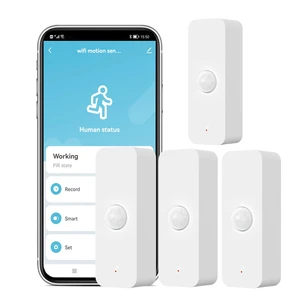 4-Pack WiFi PIR Motion Sensor: Smart Motion Detector with App Notification Alerts, Wireless Contact Sensor for Home Security and Smart Home Automation, No Hub Required, Compatible with Alexa 4-Pack WiFi PIR Motion Sensor: Smart Motion Detector with App Notification Alerts, Wireless Contact Sensor for Home Security and Smart Home Automation, No Hub Required, Compatible with Alexa
