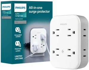 Surge Protector Outlet Extender, 8 Outlet Wide-Spaced, Side Access 3 Prong, 2 Prong, 1140 Joules, Multi Plug Wall Splitter, Power Tap, Electrical Expander, Adapter, Home, Office, ETL Listed Surge Protector Outlet Extender, 8 Outlet Wide-Spaced, Side Access 3 Prong, 2 Prong, 1140 Joules, Multi Plug Wall Splitter, Power Tap, Electrical Expander, Adapter, Home, Office, ETL Listed
