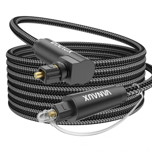 90 Degree Optical Audio Cable Digital Toslink Fiber Optic Cords Male to Male for Home Theater,Soundbars,Gaming Consoles (15FEET/5M) 90 Degree Optical Audio Cable Digital Toslink Fiber Optic Cords Male to Male for Home Theater,Soundbars,Gaming Consoles (15FEET/5M)