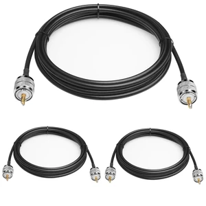 RG58 Cable CB Radio Cable PL259 Jumper 3 Pcs 10FT(3M) Low Loss UHF PL-259 Male to Male Radio Cable Coaxial Coax Connectors for CB Antenna Cable for VHF HF 50 ohm RG58 Coax Cable RG58 Cable CB Radio Cable PL259 Jumper 3 Pcs 10FT(3M) Low Loss UHF PL-259 Male to Male Radio Cable Coaxial Coax Connectors for CB Antenna Cable for VHF HF 50 ohm RG58 Coax Cable