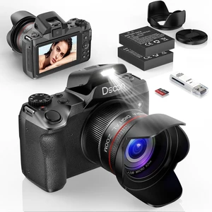 Digital Camera,4K 64MP Cameras for Photography with 40 Touch Screen,18X Digital Zoom Autofocus Photography Shoot Camera with Dual-Lens,2 Batteries,64GB TF Card,Lens Hood Digital Camera,4K 64MP Cameras for Photography with 40 Touch Screen,18X Digital Zoom Autofocus Photography Shoot Camera with Dual-Lens,2 Batteries,64GB TF Card,Lens Hood