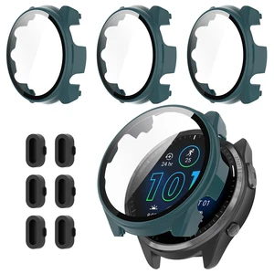 3+6 Pack for Garmin Forerunner 965 Hard PC Screen Protector Case With Charger Port,Built-in Tempered Glass Film,Full Coverage,All-Around,Shockproof,Bumper,Protective Cover,Accessories 3+6 Pack for Garmin Forerunner 965 Hard PC Screen Protector Case With Charger Port,Built-in Tempered Glass Film,Full Coverage,All-Around,Shockproof,Bumper,Protective Cover,Accessories