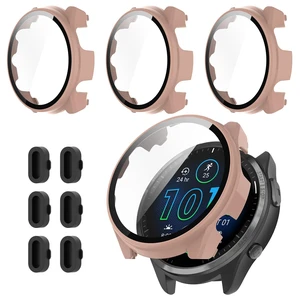 3+6 Pack for Garmin Forerunner 965 Hard PC Screen Protector Case With Charger Port,Built-in Tempered Glass Film,Full Coverage,All-Around,Shockproof,Bumper,Protective Cover,Accessories 3+6 Pack for Garmin Forerunner 965 Hard PC Screen Protector Case With Charger Port,Built-in Tempered Glass Film,Full Coverage,All-Around,Shockproof,Bumper,Protective Cover,Accessories