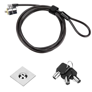 Laptop Cable Lock 6.7Ft Anti-Theft Security Cable with Adhesive Anchors for MacBook, Tablets, Laptops & iMac No Security Slot Needed 3 Keys (Keyed Different) Laptop Cable Lock 6.7Ft Anti-Theft Security Cable with Adhesive Anchors for MacBook, Tablets, Laptops & iMac No Security Slot Needed 3 Keys (Keyed Different)