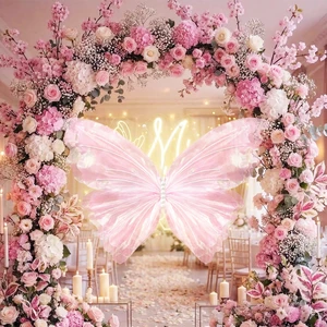 47 Inch Giant Butterfly Party Decoration Large Mariposas Grandes para Decor Big 3D Silk Butterfly Backdrop for Birthday Party Wedding Photo Booth(Pink, Classic Style) 47 Inch Giant Butterfly Party Decoration Large Mariposas Grandes para Decor Big 3D Silk Butterfly Backdrop for Birthday Party Wedding Photo Booth(Pink, Classic Style)