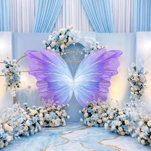 47 Inch Giant Butterfly Party Decoration Large Mariposas Grandes para Decor Big 3D Silk Butterfly Backdrop for Birthday Party Wedding Photo Booth(Blue Purple, Gradient Style) 47 Inch Giant Butterfly Party Decoration Large Mariposas Grandes para Decor Big 3D Silk Butterfly Backdrop for Birthday Party Wedding Photo Booth(Blue Purple, Gradient Style)
