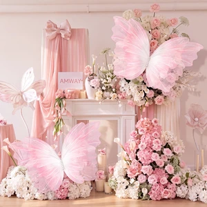 47 Inch Giant Butterfly Party Decoration Large Mariposas Grandes para Decor Big 3D Silk Butterfly Backdrop for Birthday Party Wedding Photo Booth(Gradient Pink, Gradient Style) 47 Inch Giant Butterfly Party Decoration Large Mariposas Grandes para Decor Big 3D Silk Butterfly Backdrop for Birthday Party Wedding Photo Booth(Gradient Pink, Gradient Style)