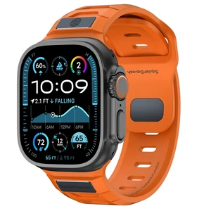 Ganoid FKM Rubber Sport Band Compatible with Apple Watch Ultra 3/2/1 SE Series 11/10/9/8/7/6/5/4, Fluoroelastomer Waterproof Strap for iWatch 44/45/46/49MM (Coral Orange) Ganoid FKM Rubber Sport Band Compatible with Apple Watch Ultra 3/2/1 SE Series 11/10/9/8/7/6/5/4, Fluoroelastomer Waterproof Strap for iWatch 44/45/46/49MM (Coral Orange)
