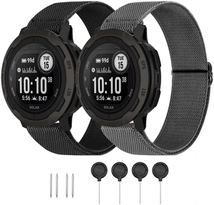 22mm Elastic Nylon Band Compatible with Garmin Instinct 1/2/3 45mm Solar,Soft Breathable Sport Replacement Strap for Fenix 8 47mm/Instinct Esports/Tactical(2 pack) 22mm Elastic Nylon Band Compatible with Garmin Instinct 1/2/3 45mm Solar,Soft Breathable Sport Replacement Strap for Fenix 8 47mm/Instinct Esports/Tactical(2 pack)