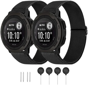 22mm Elastic Nylon Band Compatible with Garmin Instinct 1/2/3 45mm Solar,Soft Breathable Sport Replacement Strap for Fenix 8 47mm/Instinct Esports/Tactical(2 pack) 22mm Elastic Nylon Band Compatible with Garmin Instinct 1/2/3 45mm Solar,Soft Breathable Sport Replacement Strap for Fenix 8 47mm/Instinct Esports/Tactical(2 pack)