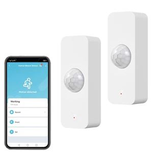 WiFi Motion Sensor, Smart Motion Detector for Home Security, Wireless Motion Sensor App Remote Monitor, Voice Command Compatible with Alexa. 2 Pack WiFi Motion Sensor, Smart Motion Detector for Home Security, Wireless Motion Sensor App Remote Monitor, Voice Command Compatible with Alexa. 2 Pack