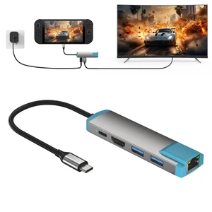 USB C Switch 2 Dock,4K@60Hz HDMI Adapter with PD/USB 3.0/Gigabit Ethernet Port,Replacement Dock for Switch/Switch OLED/Steam Deck/ROG Xbox Ally X/Legion Go USB C Switch 2 Dock,4K@60Hz HDMI Adapter with PD/USB 3.0/Gigabit Ethernet Port,Replacement Dock for Switch/Switch OLED/Steam Deck/ROG Xbox Ally X/Legion Go