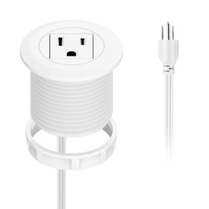 Mini Desktop Power Hub Grommet, Desk Outlet Charge Stantion Build-in 1 US Standard Outlet with 6.56 FT Extension Power Cord,Recessed Power Strip Socket for Table Cabinet Sofa Nightstands Mini Desktop Power Hub Grommet, Desk Outlet Charge Stantion Build-in 1 US Standard Outlet with 6.56 FT Extension Power Cord,Recessed Power Strip Socket for Table Cabinet Sofa Nightstands