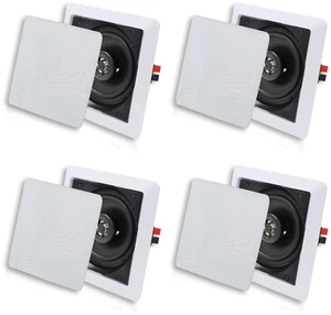 Bluetooth Ceiling Speakers, 320W 5.25 Inch Flush Mount in Wall Speakers Surround Sound System, Perfect for Home Theater, TV, Bathroom, White, 2 Pairs Bluetooth Ceiling Speakers, 320W 5.25 Inch Flush Mount in Wall Speakers Surround Sound System, Perfect for Home Theater, TV, Bathroom, White, 2 Pairs
