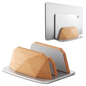 Vertical Laptop Stand - Dual Slots Wooden Adjustable Laptop Holder,Desktop Dock Compatible with All MacBook, Surface,Chromebook,Dell & More(Beechwood) Vertical Laptop Stand - Dual Slots Wooden Adjustable Laptop Holder,Desktop Dock Compatible with All MacBook, Surface,Chromebook,Dell & More(Beechwood)