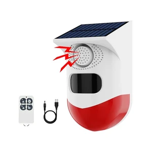 Solar-Powered Motion Sensor Outdoor Alarm Clock 120-decibel Safety Alarm Light IP65 Waterproof Rating Remotely Adjustable Four Operating Modes Ideal for Homes, Farms, Barns, Yards, and More Solar-Powered Motion Sensor Outdoor Alarm Clock 120-decibel Safety Alarm Light IP65 Waterproof Rating Remotely Adjustable Four Operating Modes Ideal for Homes, Farms, Barns, Yards, and More