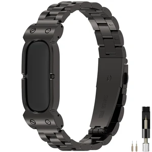 Metal Band for Google Fitbit Air Band, Rugged Stainless Steel Replacement Strap Elegant Luxury Business Classy Adjustable Wristband Bracelet for Fitbit Air for Men Women Metal Band for Google Fitbit Air Band, Rugged Stainless Steel Replacement Strap Elegant Luxury Business Classy Adjustable Wristband Bracelet for Fitbit Air for Men Women