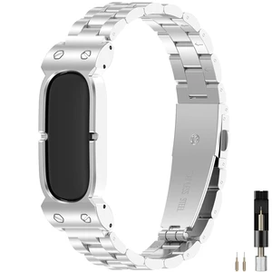 Metal Band for Google Fitbit Air Band, Rugged Stainless Steel Replacement Strap Elegant Luxury Business Classy Adjustable Wristband Bracelet for Fitbit Air for Men Women Metal Band for Google Fitbit Air Band, Rugged Stainless Steel Replacement Strap Elegant Luxury Business Classy Adjustable Wristband Bracelet for Fitbit Air for Men Women