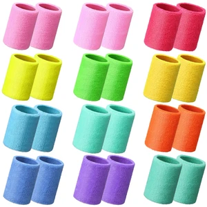4 Inch Wrist Sweat Bands for Men Women Absorbent Tennis Soccer Wristbands Cotton Terry Cloth Sports Wrist Sweatbands for Tennis Basketball Football Running Gym 4 Inch Wrist Sweat Bands for Men Women Absorbent Tennis Soccer Wristbands Cotton Terry Cloth Sports Wrist Sweatbands for Tennis Basketball Football Running Gym