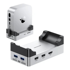 Mac mini M4 Dock with 10Gbps 8TB NVMe SSD Enclosure, Silver 4K 60Hz HDMI, 4 USB-A ports, SD/TF 3.0, cooling fan, USB-C cable, 30W power adapter, for Mac Mini M4/M4 Pro/M6 Mac mini M4 Dock with 10Gbps 8TB NVMe SSD Enclosure, Silver 4K 60Hz HDMI, 4 USB-A ports, SD/TF 3.0, cooling fan, USB-C cable, 30W power adapter, for Mac Mini M4/M4 Pro/M6