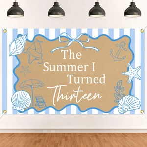 The Summer I Turned Thirteen Backdrop - Teen Boys Teen Girls 13th Birthday Decor, The Summer I Turned 13 Banner, Summer Beach 13th Birthday Party Decorations 5 * 3ft The Summer I Turned Thirteen Backdrop - Teen Boys Teen Girls 13th Birthday Decor, The Summer I Turned 13 Banner, Summer Beach 13th Birthday Party Decorations 5 * 3ft