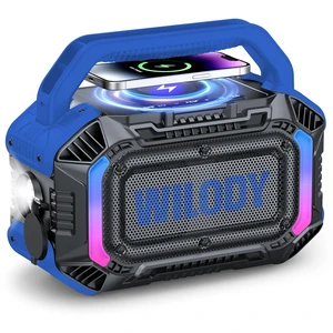 Speakers Bluetooth Wireless, 100W Loud Outdoor Speaker with Bass, IPX7 Waterproof Floatable, 20H Playtime, Wireless Charge, TWS, RGB Light, Portable Speaker for Work, Garage, Outdoor (L-Blue) Speakers Bluetooth Wireless, 100W Loud Outdoor Speaker with Bass, IPX7 Waterproof Floatable, 20H Playtime, Wireless Charge, TWS, RGB Light, Portable Speaker for Work, Garage, Outdoor (L-Blue)