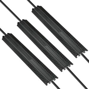 Floor Cord Cover for Wires on Floor,Cable Protector Ramp,3 Pack Heavy Duty TPR Floor Cable Cover,Drop Over Cable Ramp,Non Slip Cord Protector for Extension Cords,Hoses,Garage & Warehouse Floor Cord Cover for Wires on Floor,Cable Protector Ramp,3 Pack Heavy Duty TPR Floor Cable Cover,Drop Over Cable Ramp,Non Slip Cord Protector for Extension Cords,Hoses,Garage & Warehouse