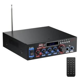 800W Bluetooth 5.0 Stereo Audio Amplifier, 2 Channel Home Audio Receiver with FM Radio, USB, SD/TF Card, AUX, Dual Mic Inputs, HiFi Power Amplifier for Passive Speakers, Home Theater, Car Audio 800W Bluetooth 5.0 Stereo Audio Amplifier, 2 Channel Home Audio Receiver with FM Radio, USB, SD/TF Card, AUX, Dual Mic Inputs, HiFi Power Amplifier for Passive Speakers, Home Theater, Car Audio