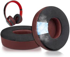 Cooling Gel Earpads Replacement for Beats Solo 2 & Solo 3 Wireless On-Ear Headphones, Ear Pads Cushions with High-Density Noise Isolation Foam, Added Thickness - Burgundy Cooling Gel Earpads Replacement for Beats Solo 2 & Solo 3 Wireless On-Ear Headphones, Ear Pads Cushions with High-Density Noise Isolation Foam, Added Thickness - Burgundy