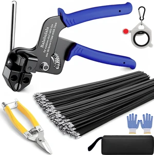 150PCS (3 sizes) Heavy Duty 304 Stainless Steel Cable Tie Gun Kit Black Metal Zip Ties (200lbs), Self-Locking, UV & Corrosion Resistant, for Fence Repair, Exhaust Wrap, Chicken Coop, Farm Use 150PCS (3 sizes) Heavy Duty 304 Stainless Steel Cable Tie Gun Kit Black Metal Zip Ties (200lbs), Self-Locking, UV & Corrosion Resistant, for Fence Repair, Exhaust Wrap, Chicken Coop, Farm Use