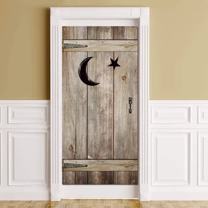 2 Pcs Outhouse Door Cover, 6 Feet x 35 Inches, Rustic Western Decor Wild West Theme Backdrop, Vintage Wood Barn with Moon Star, Cowboy Rodeo Christmas Party, Rustic Farmhouse Bathroom Decor 2 Pcs Outhouse Door Cover, 6 Feet x 35 Inches, Rustic Western Decor Wild West Theme Backdrop, Vintage Wood Barn with Moon Star, Cowboy Rodeo Christmas Party, Rustic Farmhouse Bathroom Decor