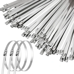 200Pk Metal Zip Ties, 12 Inch Industrial Cable Ties, 270Lb Strength 304 Stainless Steel Tie Wraps, Rustproof Wire ties for Exhaust Wrap, Fence, Auto Repair, Outdoor 200Pk Metal Zip Ties, 12 Inch Industrial Cable Ties, 270Lb Strength 304 Stainless Steel Tie Wraps, Rustproof Wire ties for Exhaust Wrap, Fence, Auto Repair, Outdoor