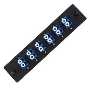 6 Duplex LC Adapters LGX Footprint Fiber Patch Panel Loaded 12 Fiber Ports Couplers Enclosure - LC UPC Blue Compatible with SingleMode Multimode 1.25G/10GB OS1-2/OM1-3 6 Duplex LC Adapters LGX Footprint Fiber Patch Panel Loaded 12 Fiber Ports Couplers Enclosure - LC UPC Blue Compatible with SingleMode Multimode 1.25G/10GB OS1-2/OM1-3