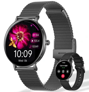 Women Diamond Smart Watch with Bluetooth Calling, 1.32'' AMOLED Round Screen Fitness Tracker, Sleep Monitor, Waterproof Sport Smartwatch for Android iOS (Black) Women Diamond Smart Watch with Bluetooth Calling, 1.32'' AMOLED Round Screen Fitness Tracker, Sleep Monitor, Waterproof Sport Smartwatch for Android iOS (Black)