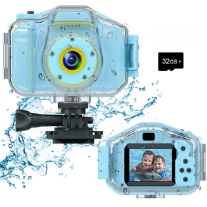 Kids Waterproof Camera, Underwater HD Digital Camcorder, Blue Mini Action Toys, Christmas Birthday Gifts for Toddler Boys Girls 3-12, Ideal for Summer Beach Pool Camp Travel, 32GB card Kids Waterproof Camera, Underwater HD Digital Camcorder, Blue Mini Action Toys, Christmas Birthday Gifts for Toddler Boys Girls 3-12, Ideal for Summer Beach Pool Camp Travel, 32GB card