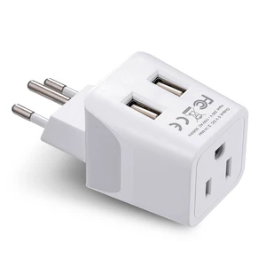 Switzerland Travel Adapter Plug with Dual USB + Usa Input - Type J - Ultra Compact - Safe Grounded for Laptops, Cell Phones, Chargers, Camera and More (CTU-11A) Switzerland Travel Adapter Plug with Dual USB + Usa Input - Type J - Ultra Compact - Safe Grounded for Laptops, Cell Phones, Chargers, Camera and More (CTU-11A)
