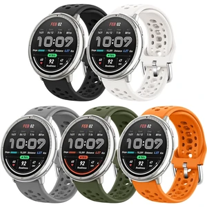 Watch Bands for Amazfit Active 2/Active 3 Premium/Active 5 Pack 20mm Soft Silicone Replacement Sports Strap for Amazfit Cheetah 2 Pro/GTS 4/Bip 3 Pro/U Pro Accessory Women Men Watch Bands for Amazfit Active 2/Active 3 Premium/Active 5 Pack 20mm Soft Silicone Replacement Sports Strap for Amazfit Cheetah 2 Pro/GTS 4/Bip 3 Pro/U Pro Accessory Women Men