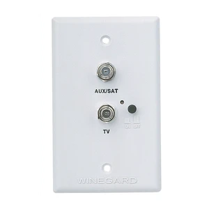 RV TV Antenna Wall Plate and Power Supply RV-7542 - White 12VDC Power to Amplified Antenna, Supports 2 TVs, Switch for Park Cable, 12VDC Receptacle, Broad Compatibility RV TV Antenna Wall Plate and Power Supply RV-7542 - White 12VDC Power to Amplified Antenna, Supports 2 TVs, Switch for Park Cable, 12VDC Receptacle, Broad Compatibility