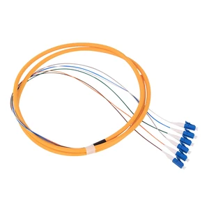 1.5m LC Fiber Pigtail, 6 Color-Coded SingleMode 9/125 LC-UPC Fiber Optic Patch Cord with Ceramic Ferrule Plug for Fusion Splicing 1.5m LC Fiber Pigtail, 6 Color-Coded SingleMode 9/125 LC-UPC Fiber Optic Patch Cord with Ceramic Ferrule Plug for Fusion Splicing