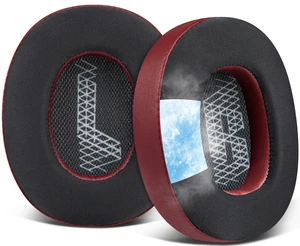 Cooling Gel Replacement Ear Pads for JBL E65BTNC/Live 650BTNC/Live 770NC/Live 660NC/Duet NC Over-Ear Headphones, Earpads Cushions with Noise Isolation Foam - Burgundy Cooling Gel Replacement Ear Pads for JBL E65BTNC/Live 650BTNC/Live 770NC/Live 660NC/Duet NC Over-Ear Headphones, Earpads Cushions with Noise Isolation Foam - Burgundy