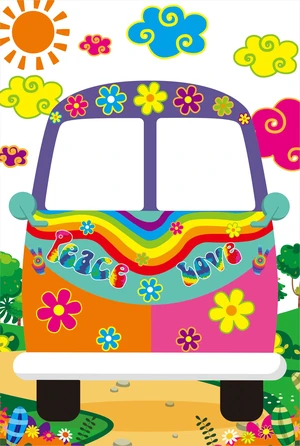 60's Hippie Bus Photo Prop 60s Party Decorations Large Fabric Retro Groovy Van Prop Hippie Selfie Frame Backdrop Background Banner Birthday Supplies Retro 60s 70s Party Favors 59 x 39.4 Inch 60's Hippie Bus Photo Prop 60s Party Decorations Large Fabric Retro Groovy Van Prop Hippie Selfie Frame Backdrop Background Banner Birthday Supplies Retro 60s 70s Party Favors 59 x 39.4 Inch