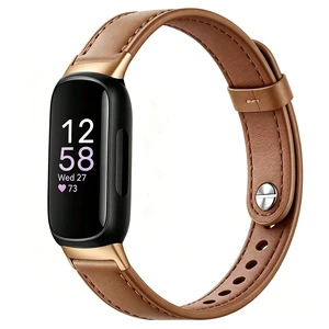 Leather Band,Brown/Rose Gold,For Fitbit Inspire 3 for Fitbit Inspire 3/2/1 Bands,Adjustable,Sport,Replacement Straps,for Women & Men Leather Band,Brown/Rose Gold,For Fitbit Inspire 3 for Fitbit Inspire 3/2/1 Bands,Adjustable,Sport,Replacement Straps,for Women & Men