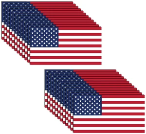 (24 Pcs) American Flag Hard Hat Stickers, Size 2" by 1"- Strong Adhesive, Waterproof Stickers - Perfect for Helmets, Laptops etc (24 Pcs) American Flag Hard Hat Stickers, Size 2" by 1"- Strong Adhesive, Waterproof Stickers - Perfect for Helmets, Laptops etc