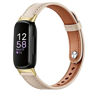 Leather Band, Beige/Gold,for Fitbit Inspire 3 for Fitbit Inspire 3/2/1 Bands,Adjustable,Sport,Replacement Straps,for Women & Men Leather Band, Beige/Gold,for Fitbit Inspire 3 for Fitbit Inspire 3/2/1 Bands,Adjustable,Sport,Replacement Straps,for Women & Men