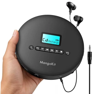 CD-X Portable CD Player, Bluetooth, Rechargeable, Anti-Skip | AUX for car, 12hr battery, plays CD/CD-R/CD-RW/MP3/WMA, USB charging, headphones included, ideal for travel and gifting CD-X Portable CD Player, Bluetooth, Rechargeable, Anti-Skip | AUX for car, 12hr battery, plays CD/CD-R/CD-RW/MP3/WMA, USB charging, headphones included, ideal for travel and gifting