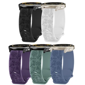 5 Pack 22mm Floral Engraved Watch Bands Compatible with Garmin Venu 4 Watch Band 45mm/Venu 3/Venu 2/Vivoactive 4 /Forerunner 265/255/255 Music,Soft Silicone Sport Straps for Women Men 5 Pack 22mm Floral Engraved Watch Bands Compatible with Garmin Venu 4 Watch Band 45mm/Venu 3/Venu 2/Vivoactive 4 /Forerunner 265/255/255 Music,Soft Silicone Sport Straps for Women Men