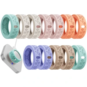 Floral Cover for Oura Ring 4/3/ 4 Ceramic/Samsung/Ultrahuman, Support Charging Silicone Ring Protector for Women/Girls/Men, Dressy Accessories, 12 Pack (Dopamine, M) Floral Cover for Oura Ring 4/3/ 4 Ceramic/Samsung/Ultrahuman, Support Charging Silicone Ring Protector for Women/Girls/Men, Dressy Accessories, 12 Pack (Dopamine, M)