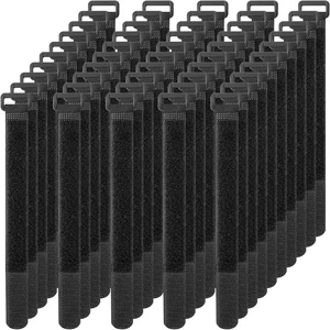 Adjustable Cable Ties Organizer Fastener with Plastic buckle (8Inch Pack of 50) Adjustable Cable Ties Organizer Fastener with Plastic buckle (8Inch Pack of 50)