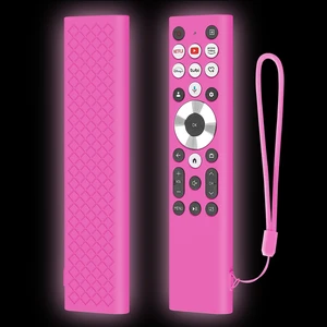Cover for ERF6A80 ERF6G80H ERF6F80H Voice Remote for 2024 Hisense U6 U7 U8 U9 Series 4K Google Smart TV Case Silicone Protective Skin Glow in Dark - Pink Cover for ERF6A80 ERF6G80H ERF6F80H Voice Remote for 2024 Hisense U6 U7 U8 U9 Series 4K Google Smart TV Case Silicone Protective Skin Glow in Dark - Pink
