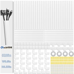 Cable Raceway Kit 628 Inch Cord Cover Channel Paintable Wire Hider L15.7 x W0.95 x H0.55in Cable Concealer, Hide TV Wires & Power Cords, Wall Mount Cord Management for Home Office Cable Raceway Kit 628 Inch Cord Cover Channel Paintable Wire Hider L15.7 x W0.95 x H0.55in Cable Concealer, Hide TV Wires & Power Cords, Wall Mount Cord Management for Home Office